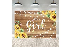 Rustic Sunflower Baby Shower Backdrop for Unforgettable Memories