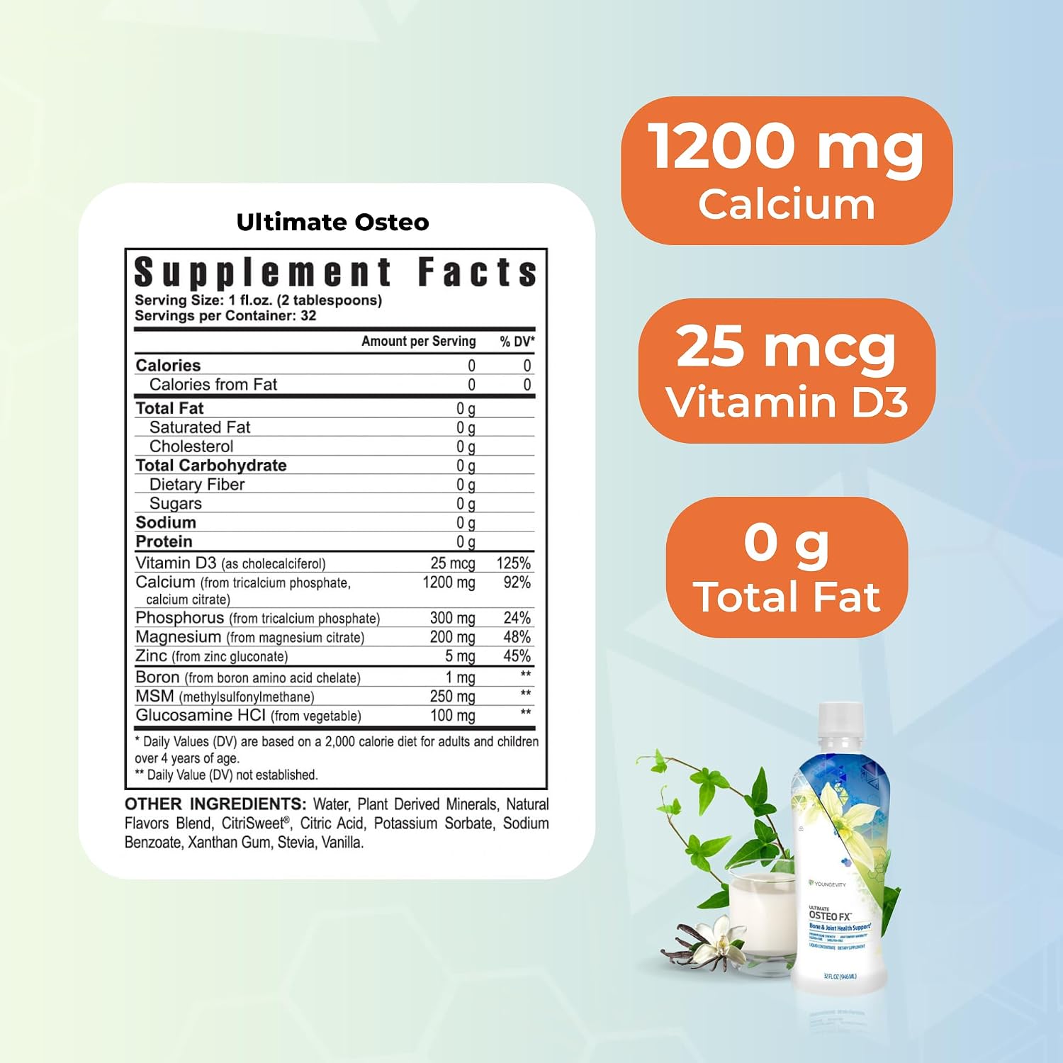 Youngevity Ultimate Osteo-Fx (Liquid) | Bone Health Support | 32 fl. oz. - (1 Pack)