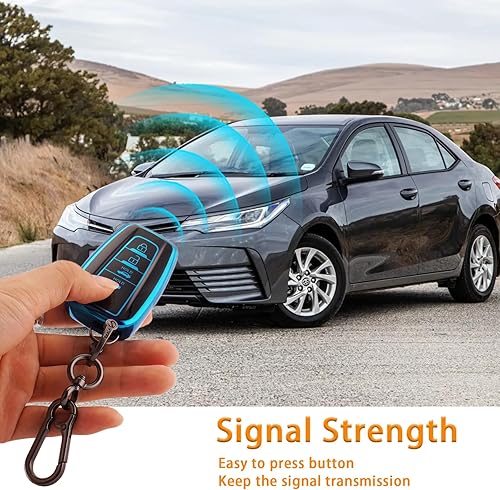 Miniatura 4 de EKALA Funda para llavero Toyota con llavero de 4 botones de TPU suave, funda para llavero para Toyota Highlander, Corolla, Camry, C-HR, RAV4,