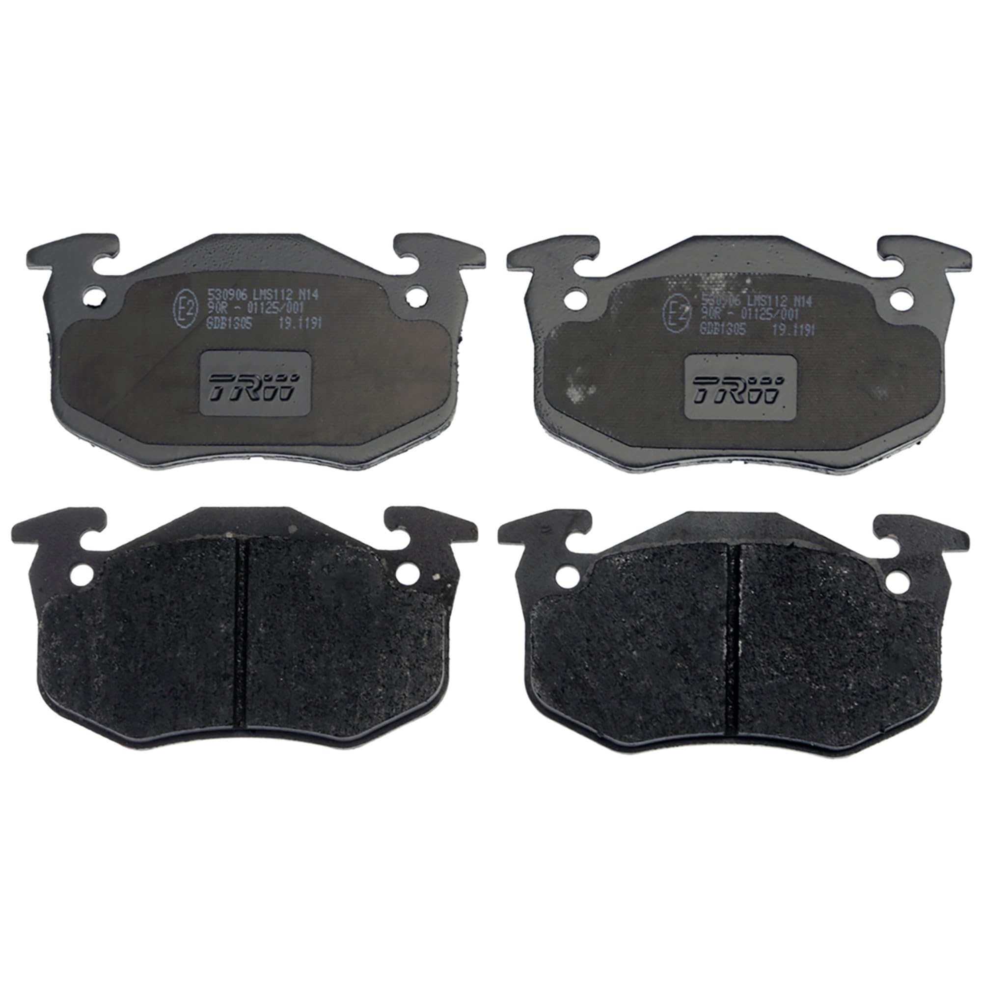 TRW GDB1305 Pastillas de Freno Juego de 4 para Peugeot 206 (2A/C) 1998-2012 Eje Trasero y Otros Vehículos