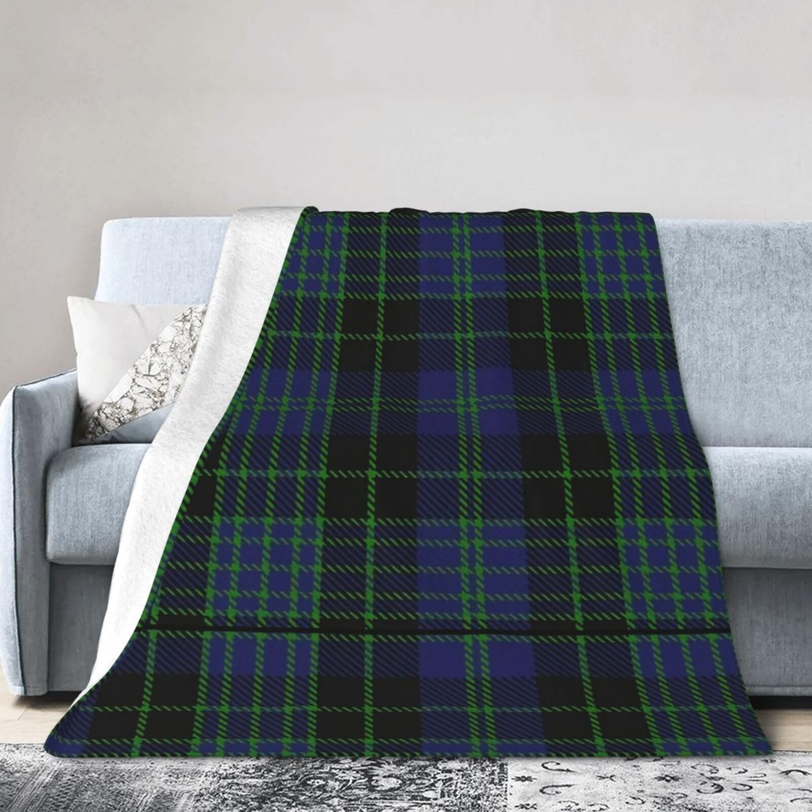 ERTDFXCV Cargill Clan Surname Last Name Scottish Tartan Blanket 60"x50"