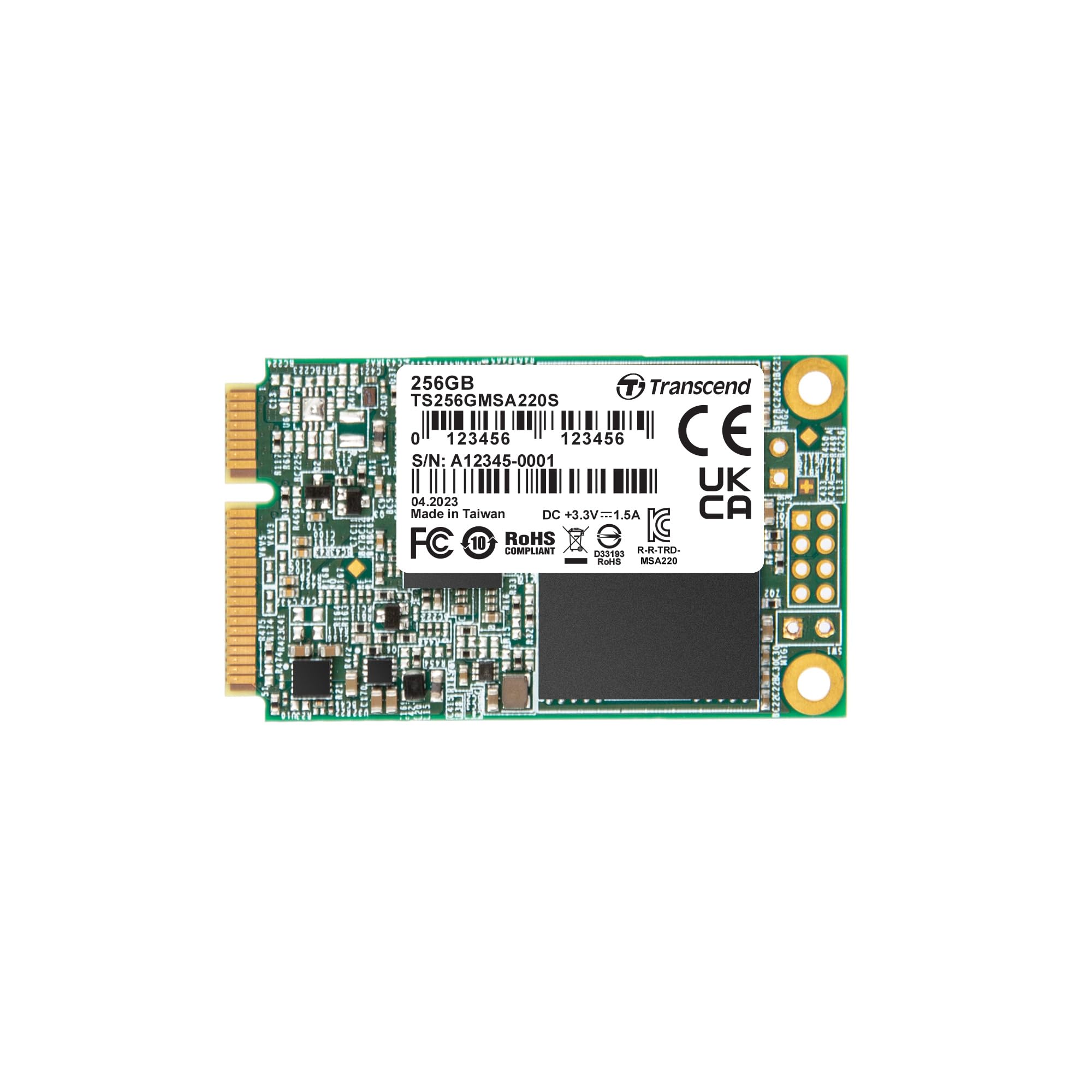 Transcend 128GB SATA III 6Gb/s mSATA Internal (SSD) Solid St -10 Transcend 128GB SATA III 6Gb/s mSATA Internal (SSD) Solid St -10