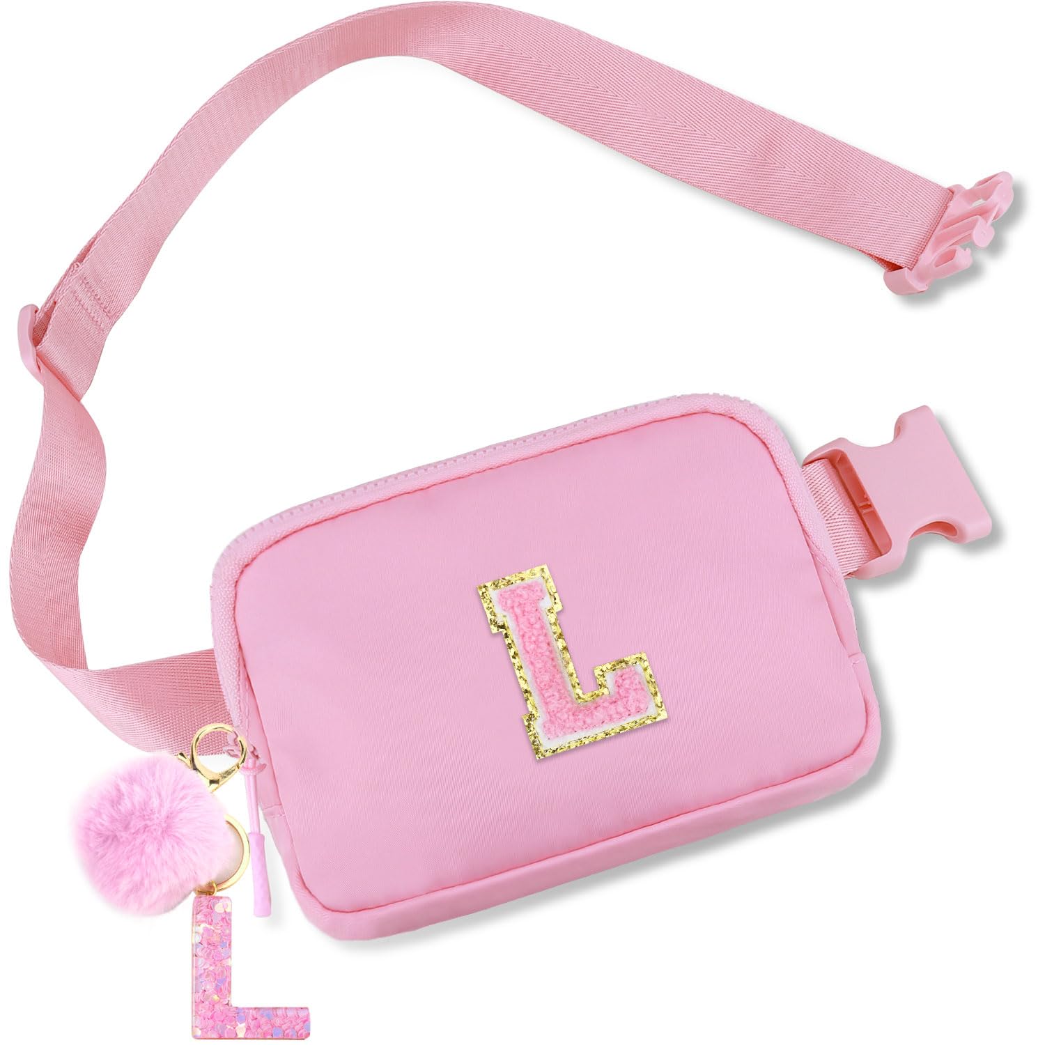 Belt Bag Fanny Pack for Girls - Women Initial Crossbody Bag for Birthday Gifts for 5 6 7 8 9 10 11 12 13 Year Old L