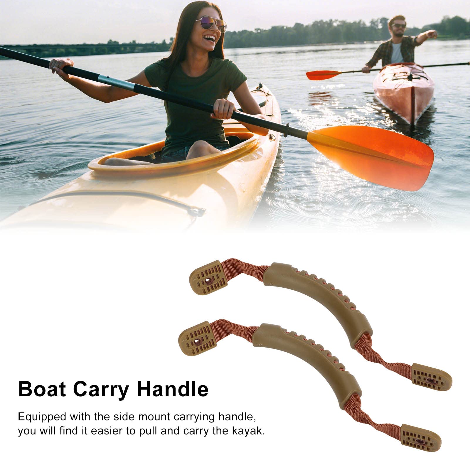 Kit Maniglia Per Il Trasporto Di Kayak In Nylon Con Impugnatura Antiscivolo Per Montaggio Su Canoa E Kayak~p125273833