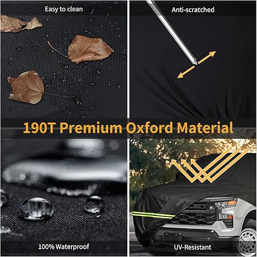 Miniatura 6 de ULROLIT Cubierta impermeable de 6 capas para auto Fo-rd F150 Crew Cab de 65 pies cubierta de camioneta de 4 puertas para todo tipo de clima 210T