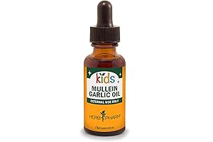 Premium Organic Mullein Garlic Oil Kids 1 oz, Fortified Ear Oil for...