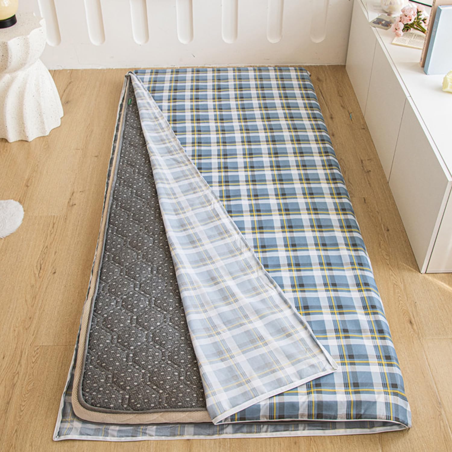 LDLCYCN ,J,150x200cm/QUEEN, Futon Mattress Cover Zipper Japanese Floor Mattress Cover Tatami Mat Cover