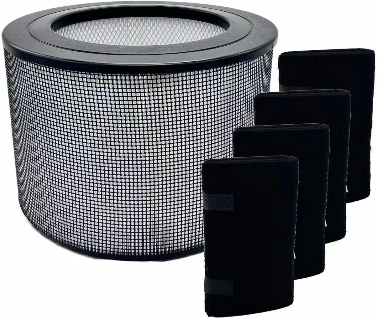 4000 Series Replacement Filter, Compatible with Queen Defender 4000 Replacement Filter 7500 360 Filte, （1pack HEPA+ 4 Charcoal Pre-Filter Wraps）