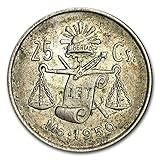 1950-1953 Mo 25 Centavos Silver Mexican Coin. Freedom Cap Front. 25 Centavos Graded By Seller Circulated Condition