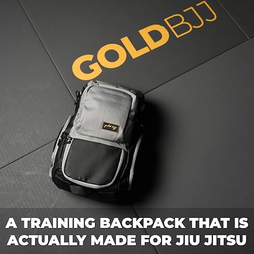 Miniatura 6 de Gold BJJ Mochila Jiu Jitsu - Bolsa de gimnasio resistente con bolsillo impermeable Gi