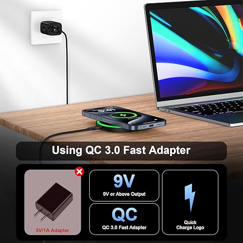 Miniatura 2 de Cargador inalámbrico Android con almohadilla de carga rápida para Motorola EdgeRazr 2025 2024, Moto G StylusPower 2025, Razr 50 Ultra, estación de