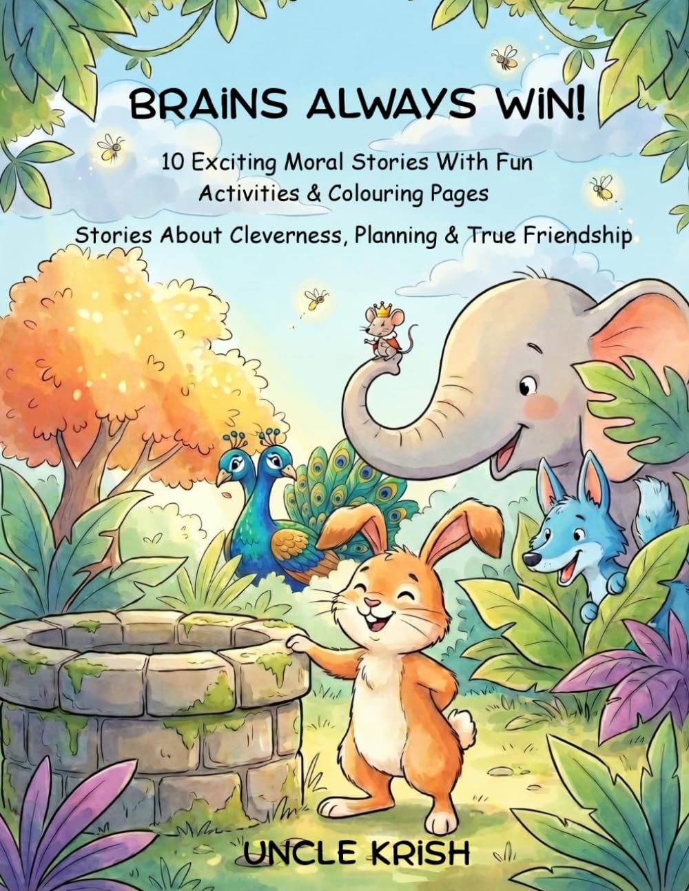 Brains Always Win!: 10 Exciting Moral Stories With Fun Activities & Colouring Pages