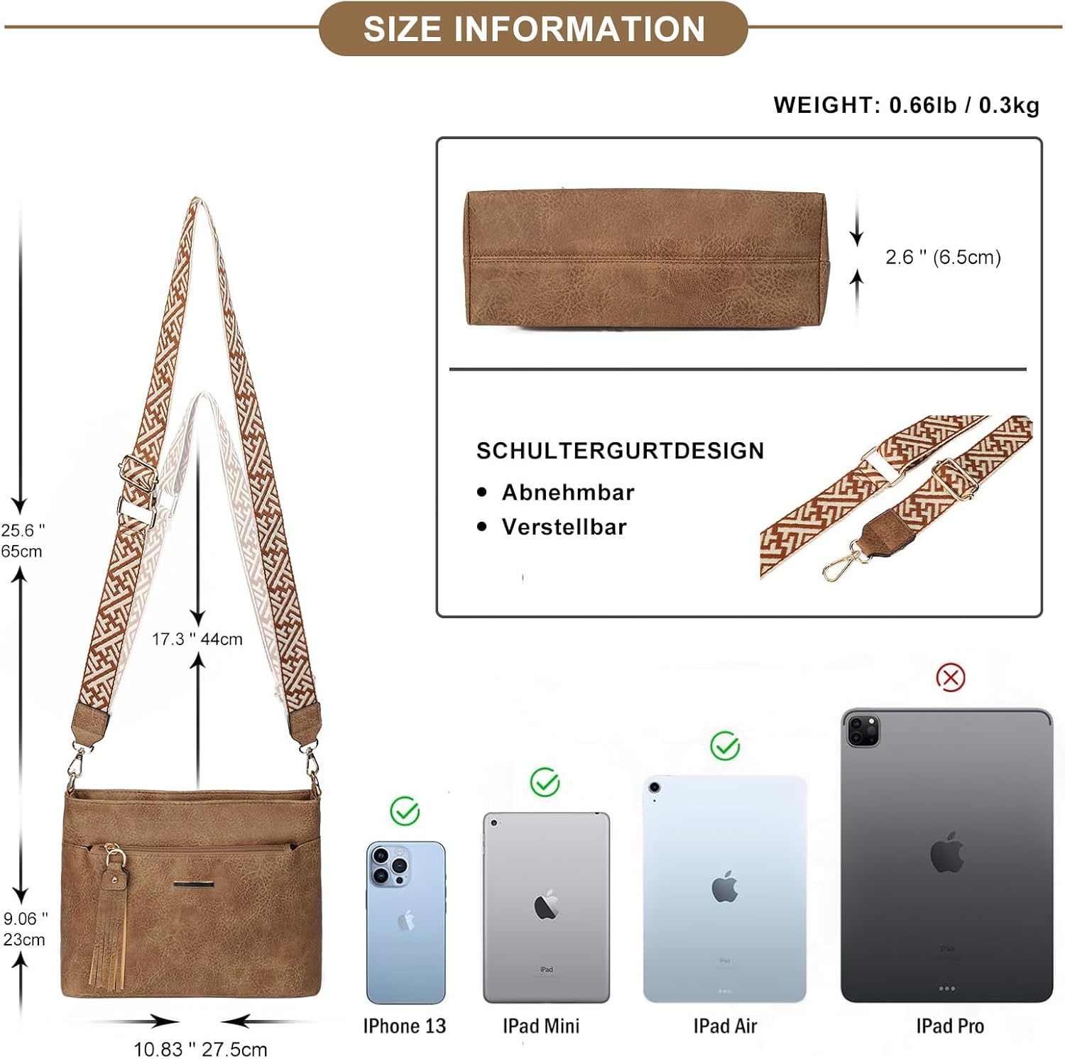 Gladdon Tassels Crossbody Bags for Women with Weaving Straps Leather Shoulder Purse Trendy Travel Handbags - Image 3