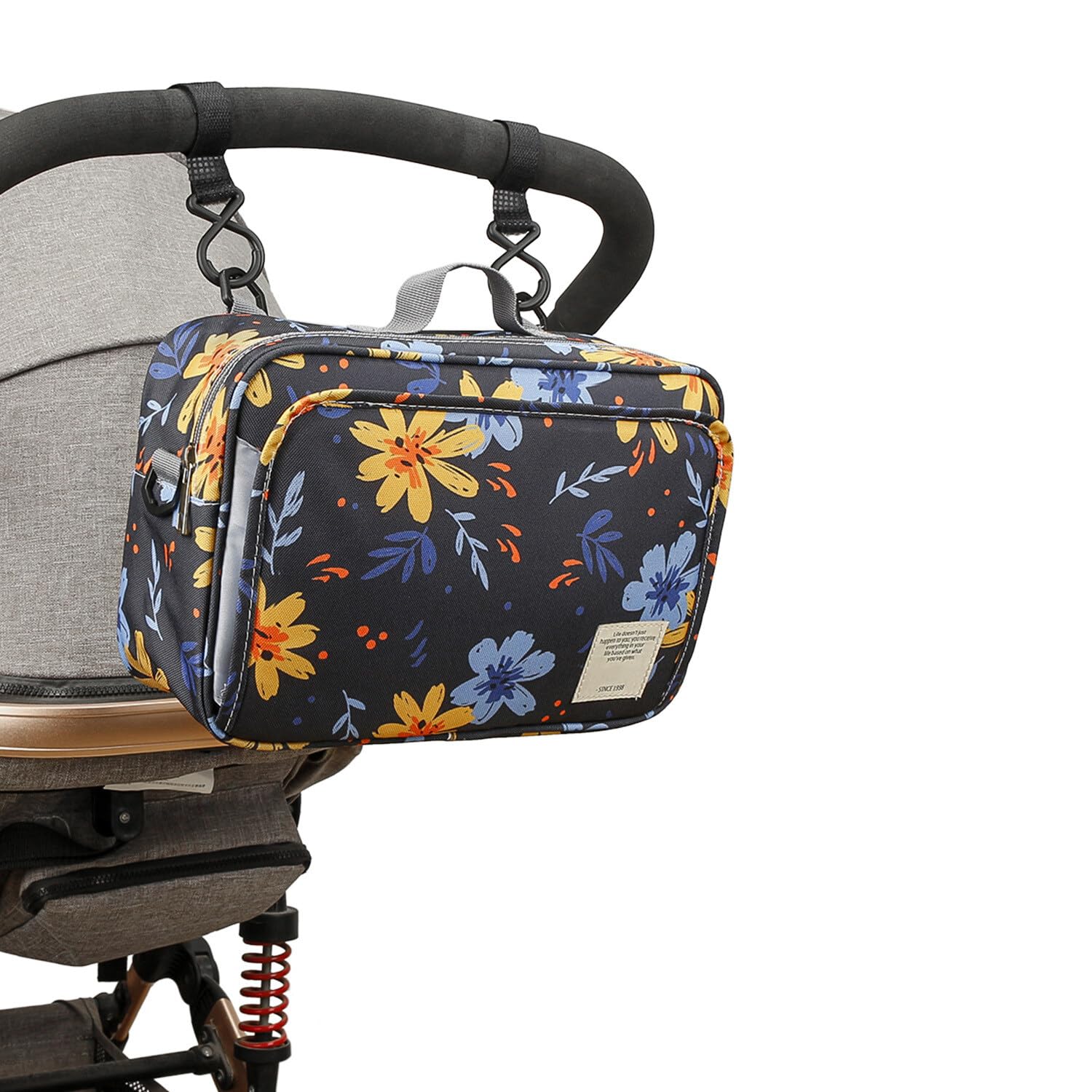 Kinderwagen Organizer Mit Getränkehalter - Große Aufbewahrungstasche Für Babyzubehör