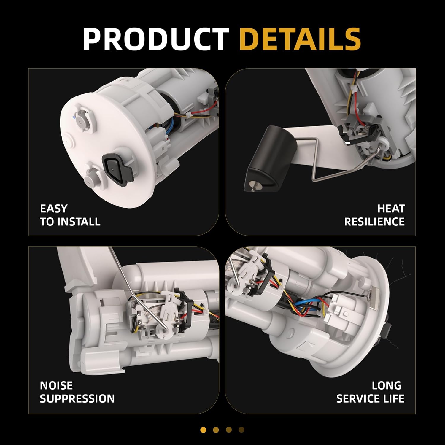 SP9160M Fuel Pump Module Assembly Compatible with Toyota Camry 2004 2005 2006 Dual Port w/Pressure sensor, Fuel Pump Kit Replace OE#‎ 232170C010, 7702406040