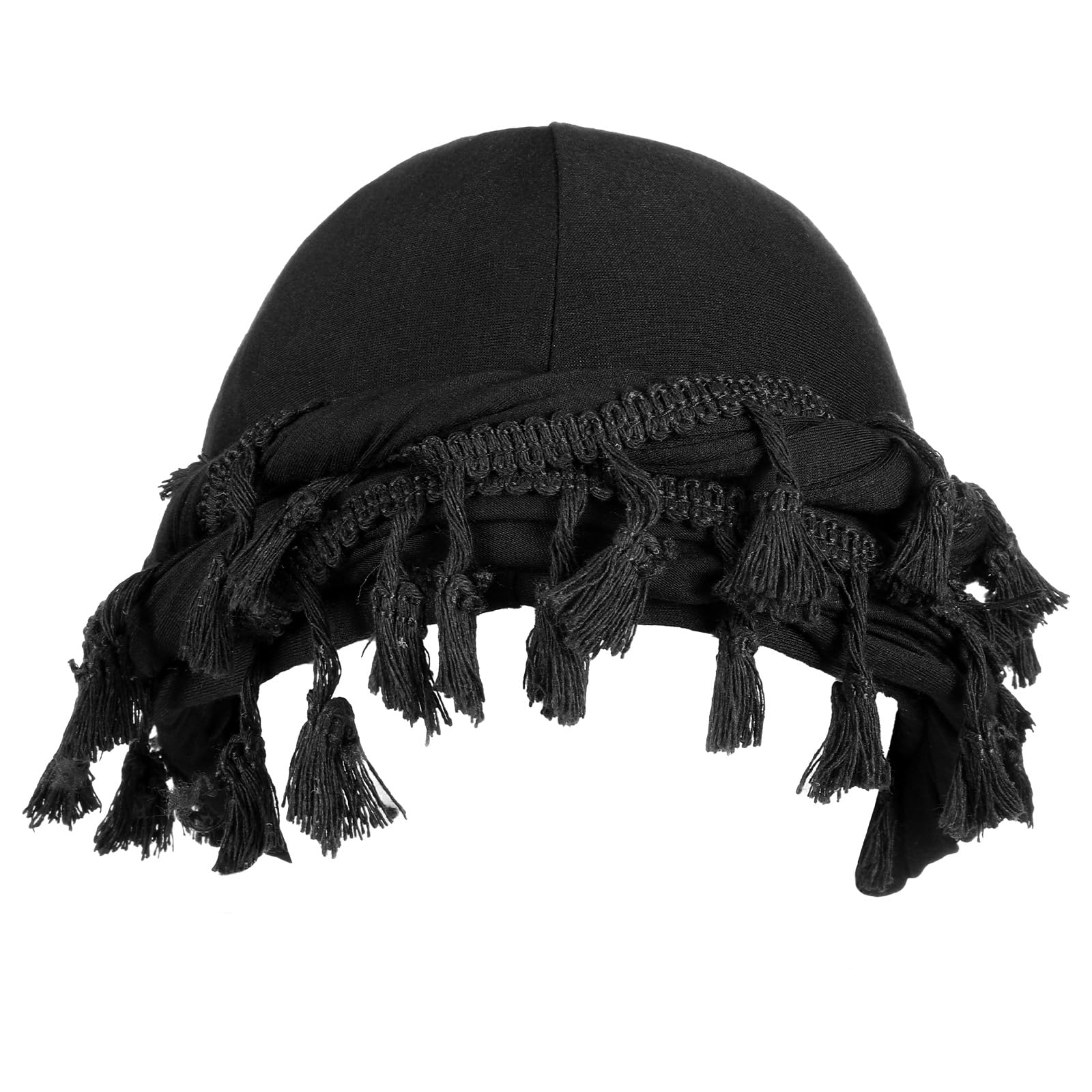 YBEATY Turban for Men Satin Lined Durag Head Wrap Pre-Tied Tassels Braid Beanie Vintage Twist Bonnet with Tassel