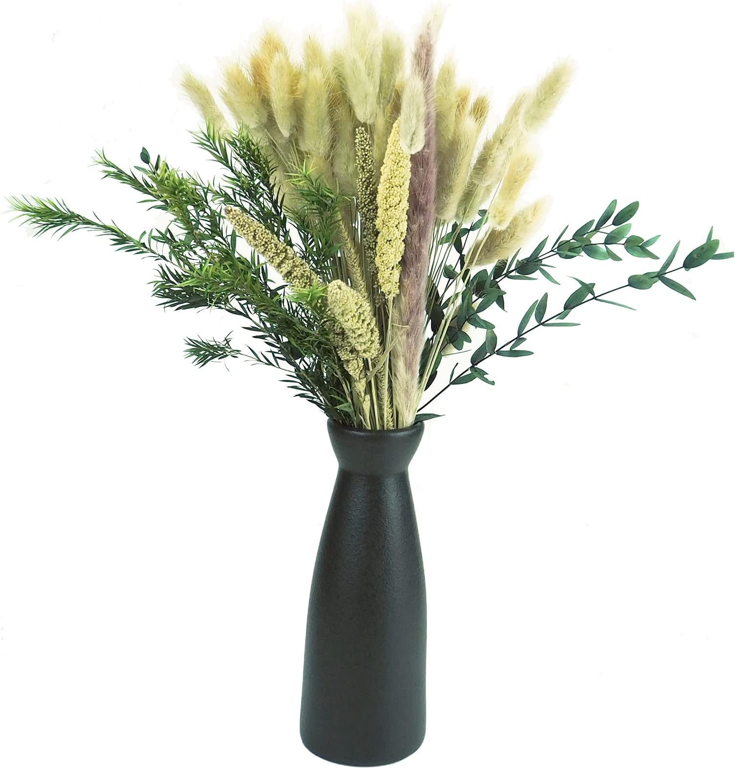 Dried Pampas Grass Decor, 82 PCS Pampas Grass Contains Bunny Tails Dried Flowers Reed Grass Eucalyptus microphylla Eugenia Millet grass for Wedding Boho Flowers Home Table Decor Rustic Farmhouse Party