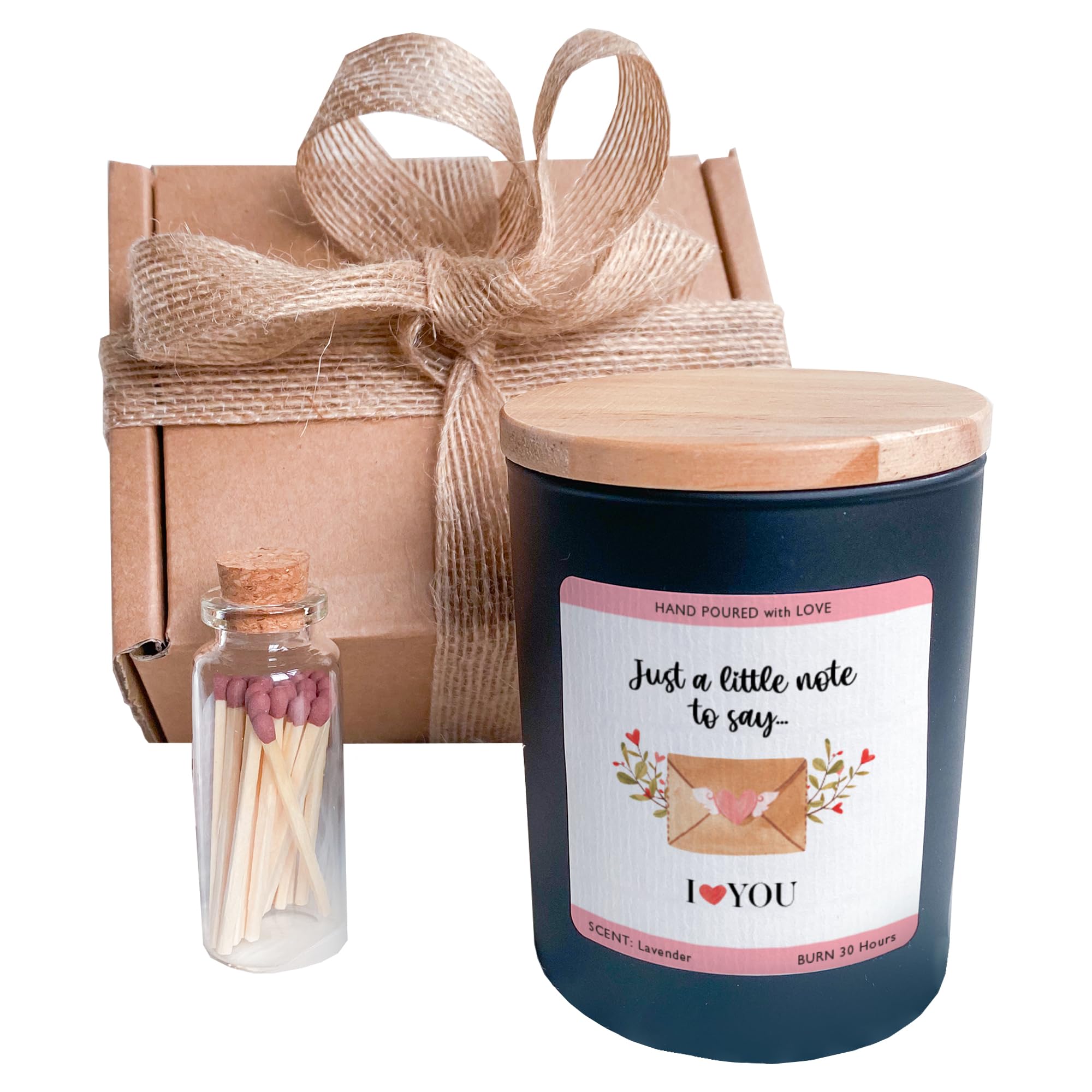 Just A Little Note To Say I love You Candle Valentine's Day Birthday Thank You Anniversary Gift for Her Him Wife Girlfriend Husband Fiancée