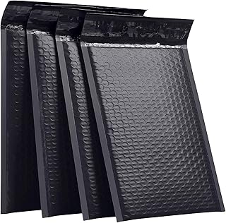 AHUNTTER Paquete de 30 sobres de burbujas de polietileno A4, color negro, 267 x 381 mm, sobres acolchados con forro de burbujas, autosellantes para embalaje, envío y correo