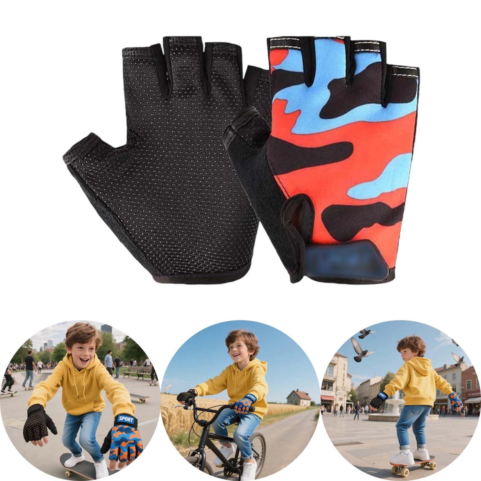 Fahrrad Handschuhe Kinder Radhandschuhe Kinder Damen Sommer Grüne Fahrradhandschuhe 3 Jahre 6 Reithandschuhe BMX Kurz Children Mountainbike 12 7 
