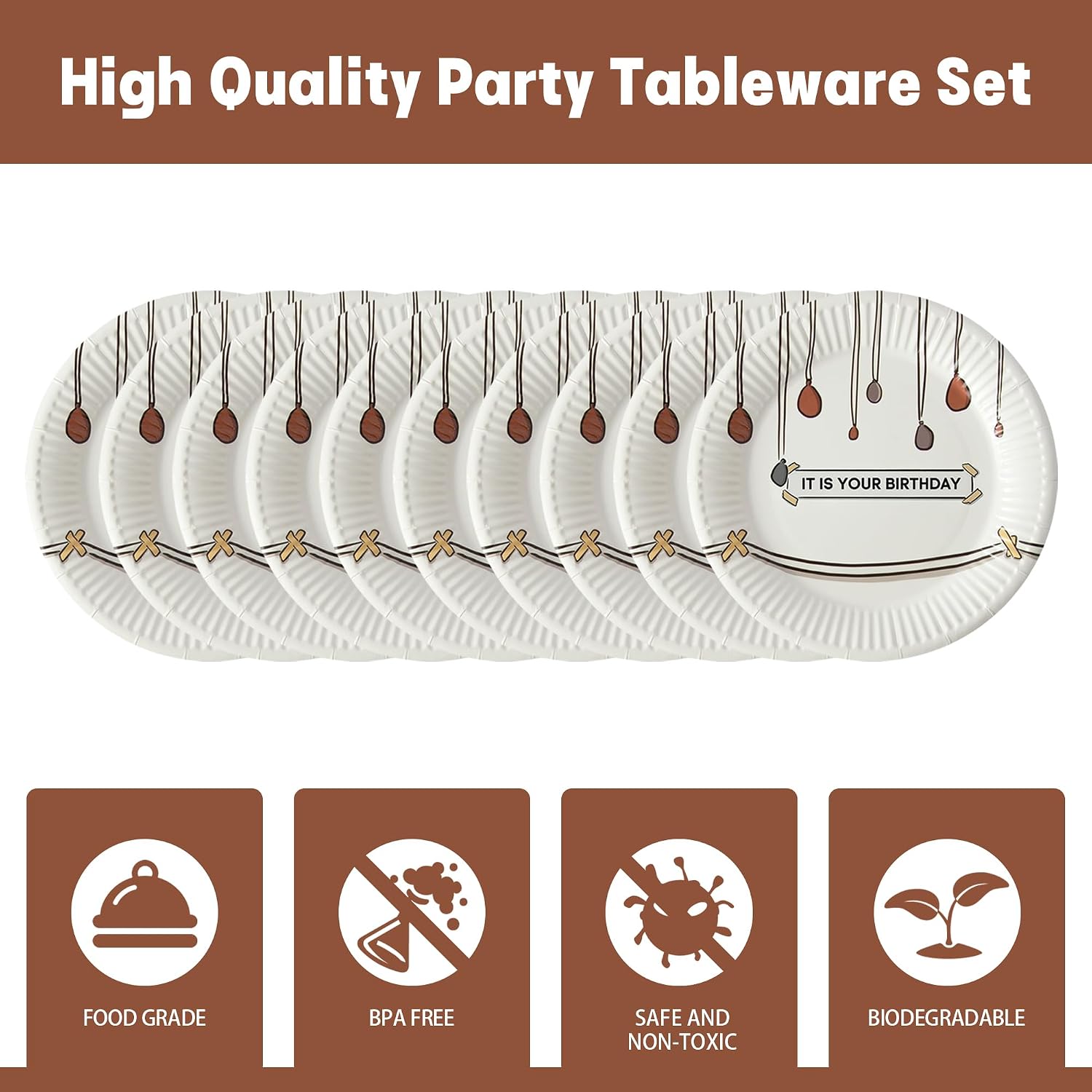 40 PCS It Is Your Birthday Disposable Plates 7”, The Office Merchandise image 3