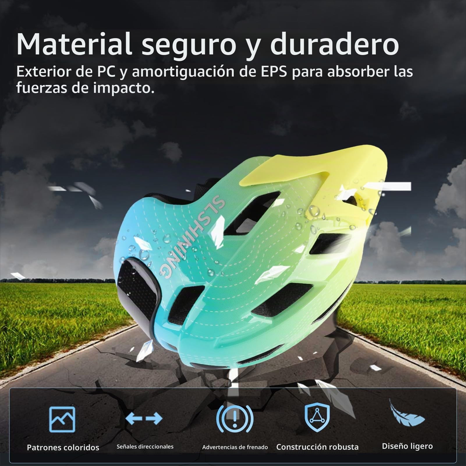 Casco de Bicicleta para Niños con Pantalla LED, Luz, para Ciclismo, Patinaje, Scooter, Deporte, Equitación, con Luces Intermitentes y Control Remoto