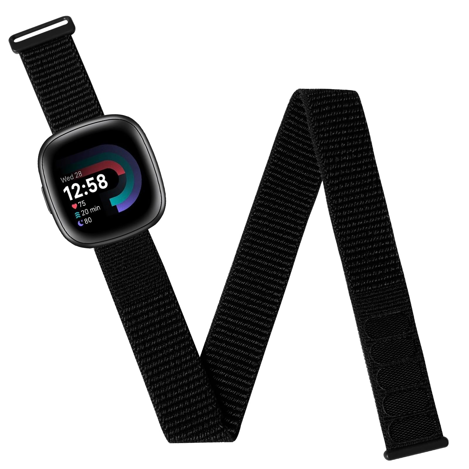 Yeahxing Ankle Bands for Fitbit Versa 4 - Nylon Strap Compatible with Fitbit Versa4/ Versa3 Band, Breathable Loop Straps for Fitbit Sense 2/1 Armband,