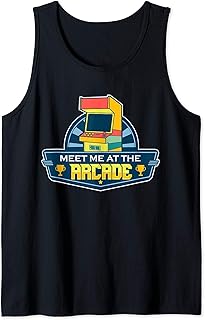 80's Meet Me At The Arcade Video Machine Juego Retro Gaming Camiseta sin Mangas