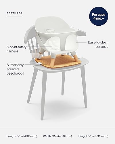 Miniatura 3 de Lalo El Asiento Elevador para Bebés y Niños Pequeños, Asiento Elevador para Niños, Fácil de Limpiar con Arnés de Seguridad de Cinco Puntos y Asiento