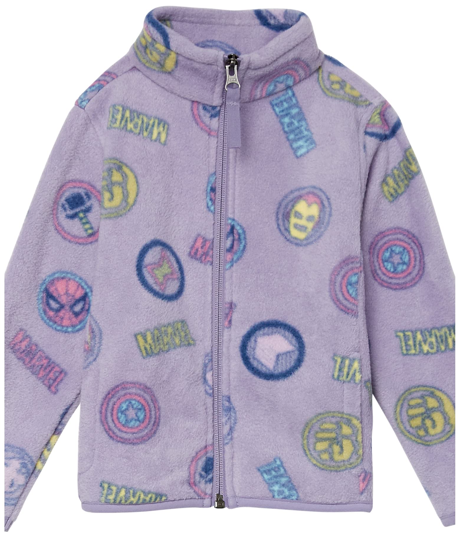 Amazon Essentials Niñas Chaqueta de Forro Polar con Cremallera Completa y Cuello Perkins