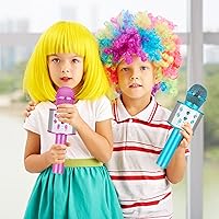 Vista 7 de Micrófono de karaoke Bluetooth inalámbrico: micrófono de mano portátil para niños y adultos cantando - perfecto para Navidad, cumpleaños, fiesta