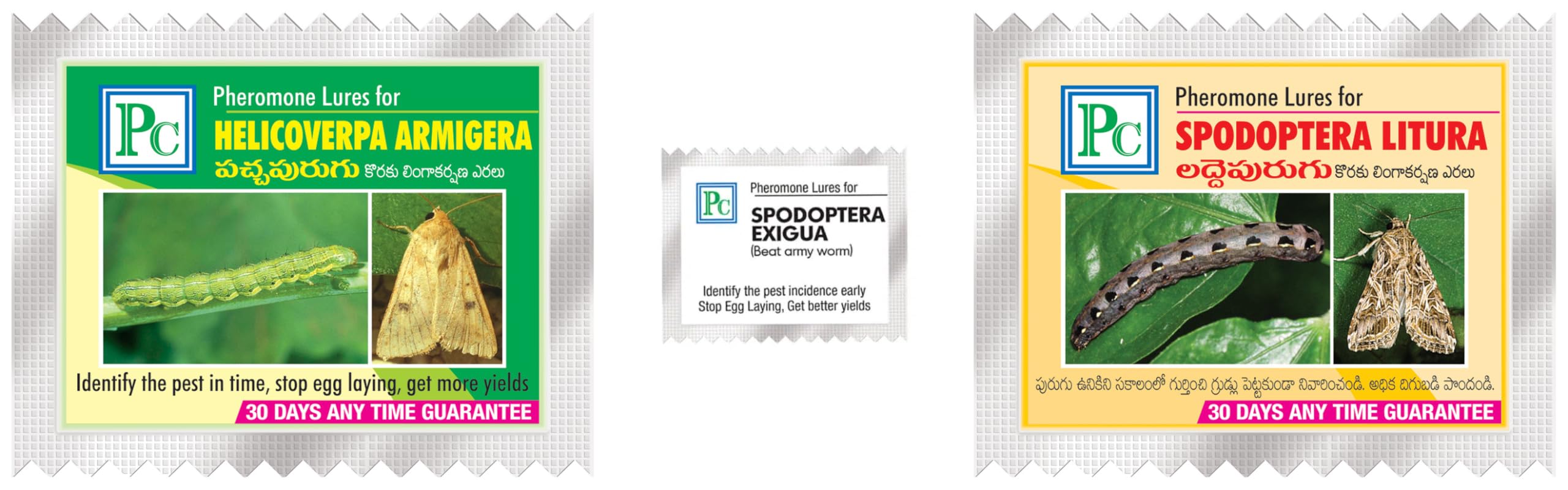 Replacement Lures of Combo Pack for Chillies & Capsicum - 24pack Each of Helicoverpa armigera, Spodoptera litura and Spodoptera exigua Without Trap Sufficient for 1 Acre, Lure Works 30-45days-image-13