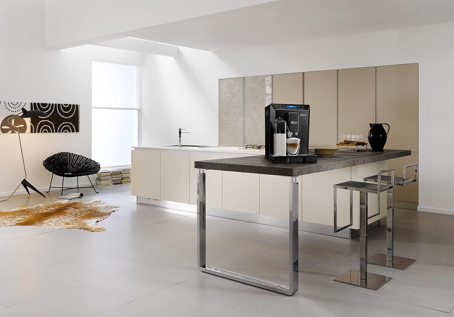 DeLonghi Eletta Fully Automatic Coffee Machine, Black, ECAM44.660.B