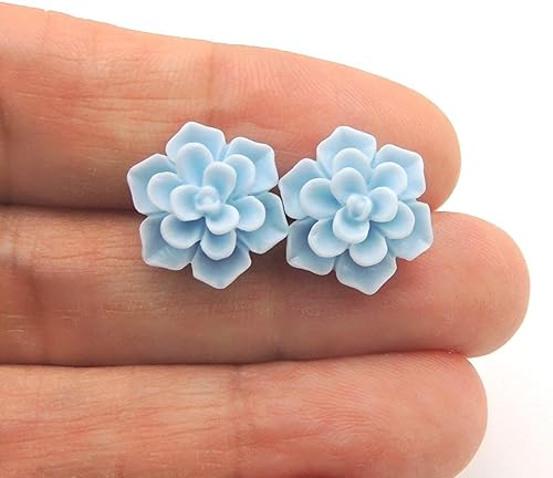 Miniatura 30 de Aretes hipoalergénicos de suculentas Pretty Smart para orejas sensibles