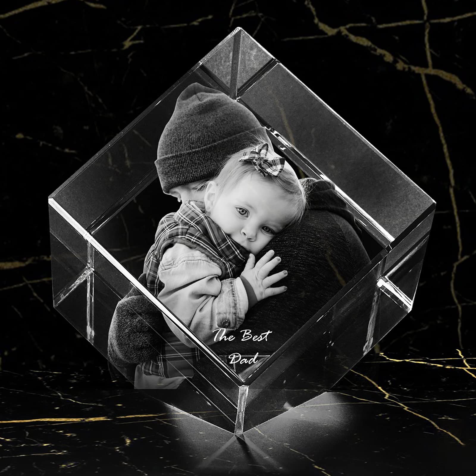 Lorajewel Cristallo 3D Personalizzato Con Foto – Forma Rombo 100x40x130mm – Regalo Ricordo Con Incisione Laser