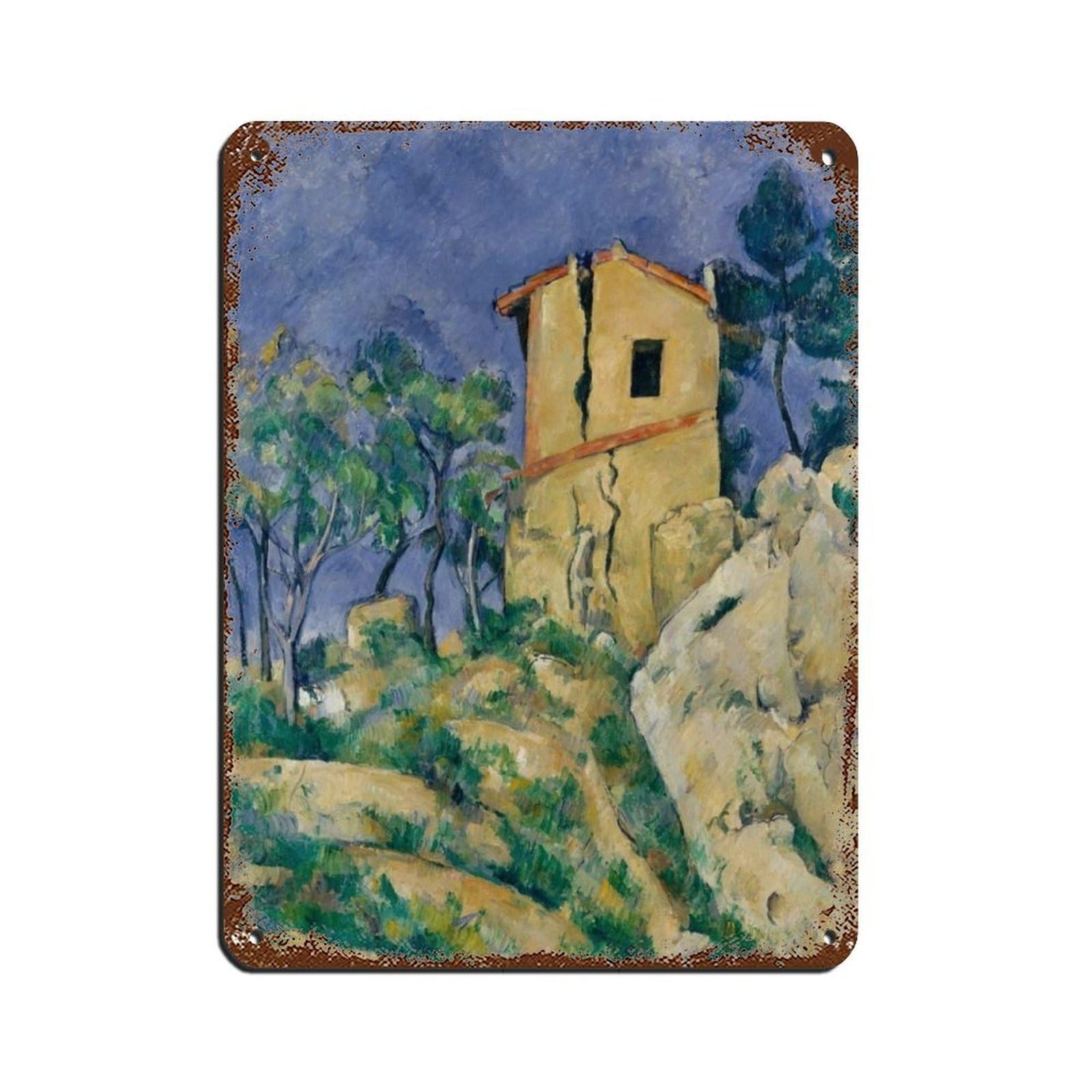 Rustic Farmhouse Oil Painting Poster Retro Poster Metal Tin Sign Chic Art Retro Iron Painting Bar People Cave Cafe Family Garage Poster Wall Decoration 12x16inch(30x40cm)