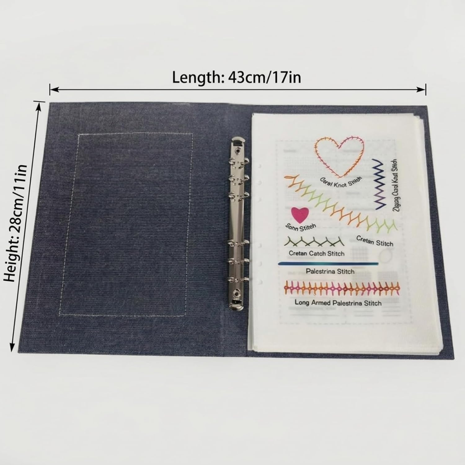 IF FEEL Embroidery Stitch Book Kit for Beginners - Upgraded Removable 106 Patterns with Extra Thick Threads, Needles & Full Tool Set, Washable Fabric Pages DIY Sewing Practice Book