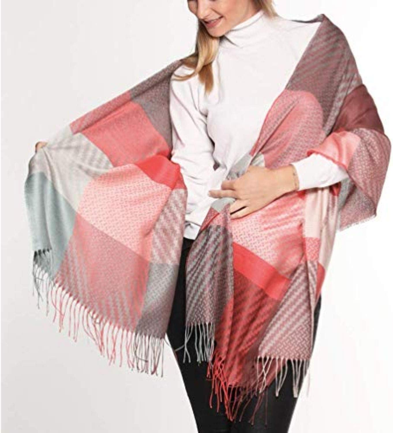 70% Baby Alpaca 30% Silk Shawl red Colour