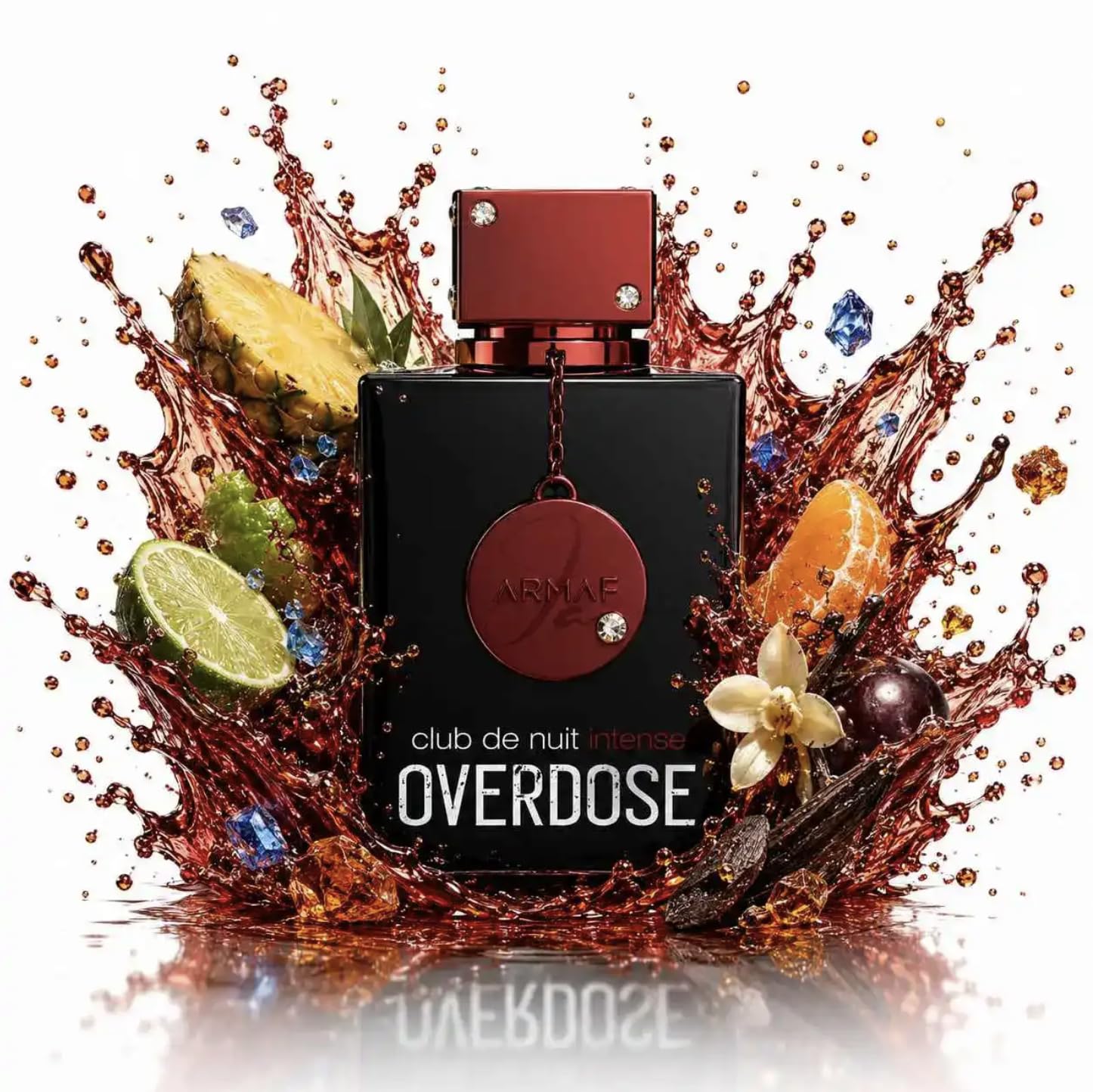 Armaf Club De Nuit Intense Overdose Extrait de Parfum 105ml, Perfume Árabe | Fragancia Oriental para Hombre de Larga Duración, Incluye Atomizador, Notas de Piña, Ciruela, Ámbar y Tonka