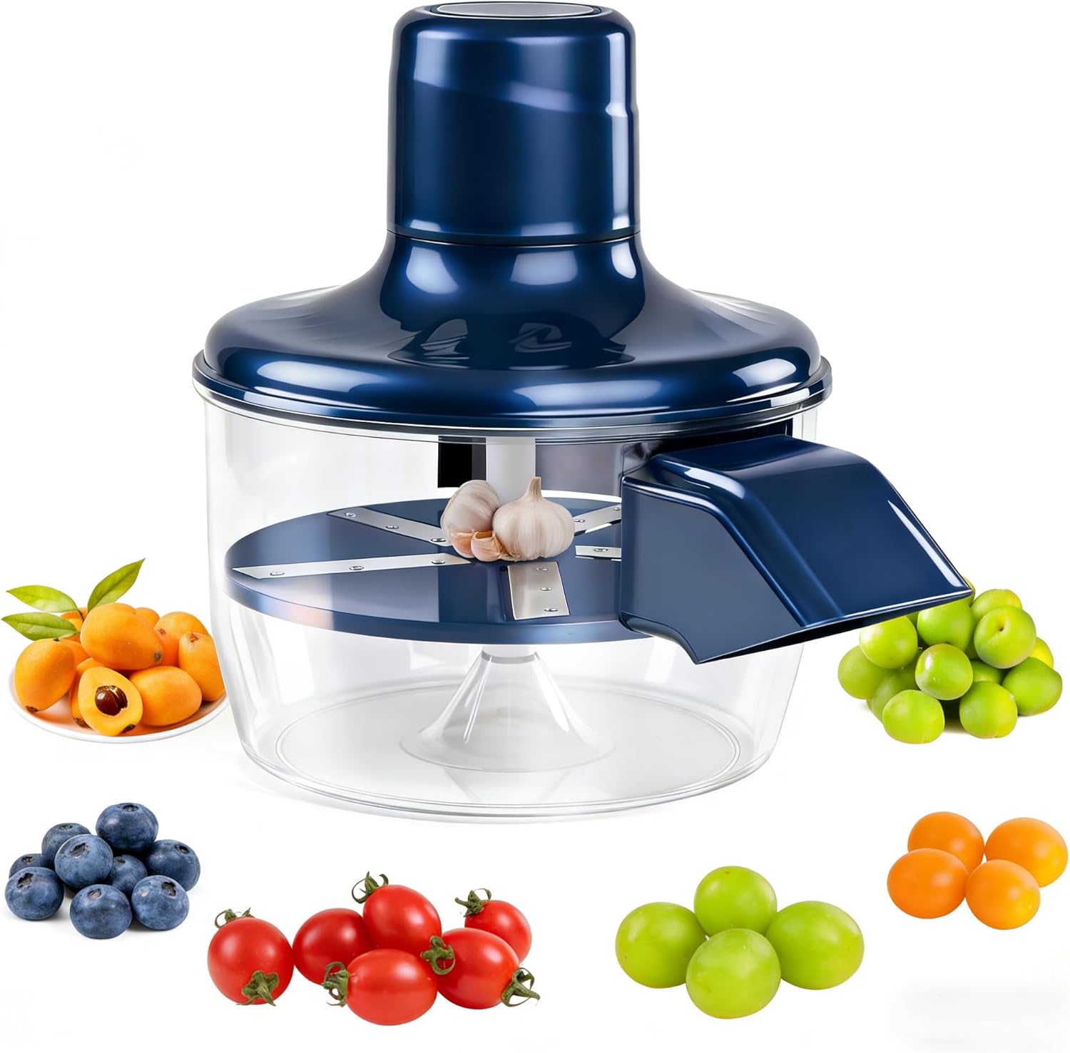 WONCHIEF Automatic Electric Small Fruit Peeler, USB-C Rechargeable One-Button Garlic Peeler, Suitable for Grapes/Jujube/Cherry Tomatoes/Longan/Garlic Cloves, Portable Kitchen Tool for Home/Restaurant