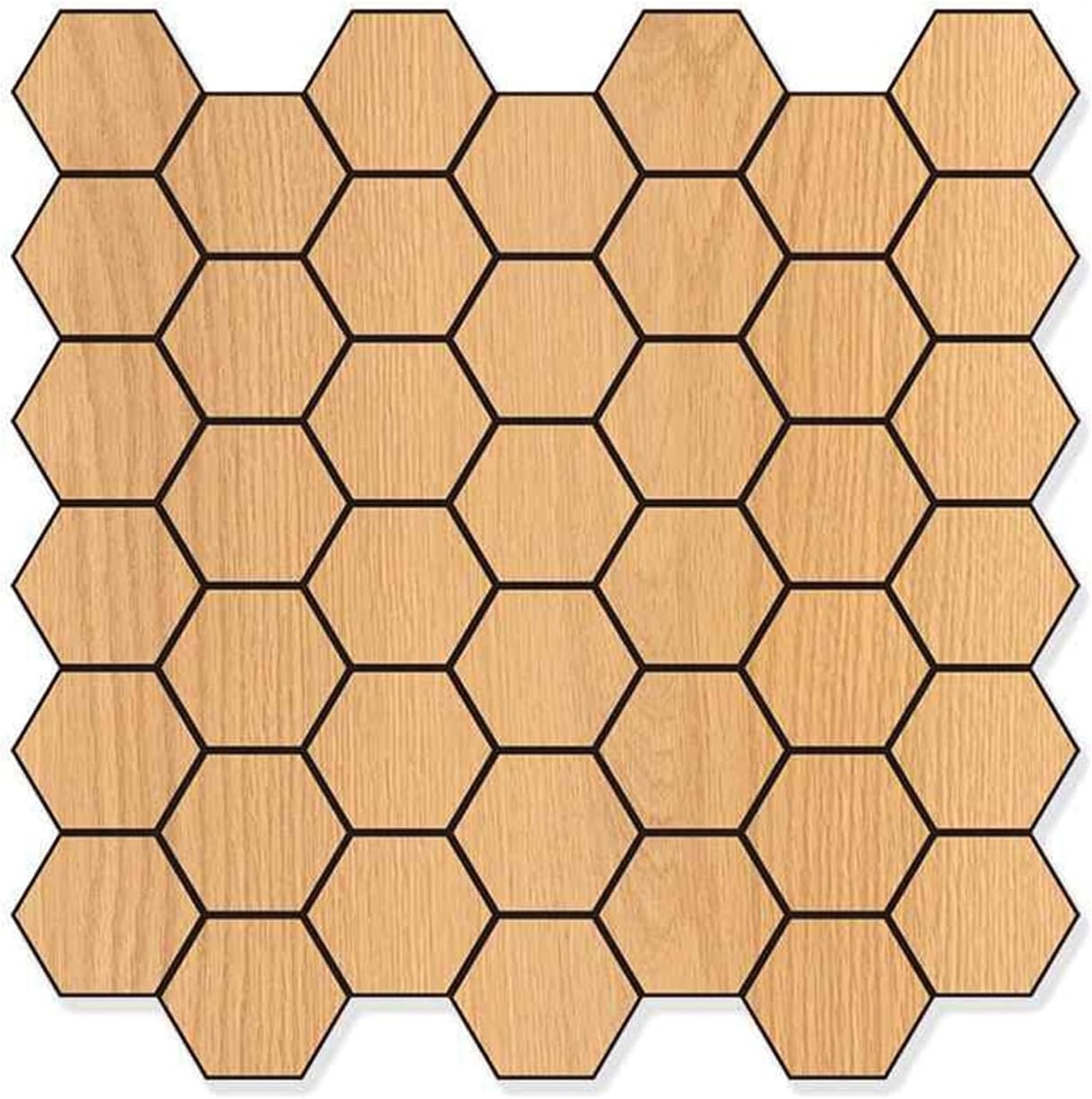 Hexagonal Tile Wallpaper, Kitchen & Bathroom Self-Adhesive Mosaic Tiles with Waterproof Performance(Yellow)