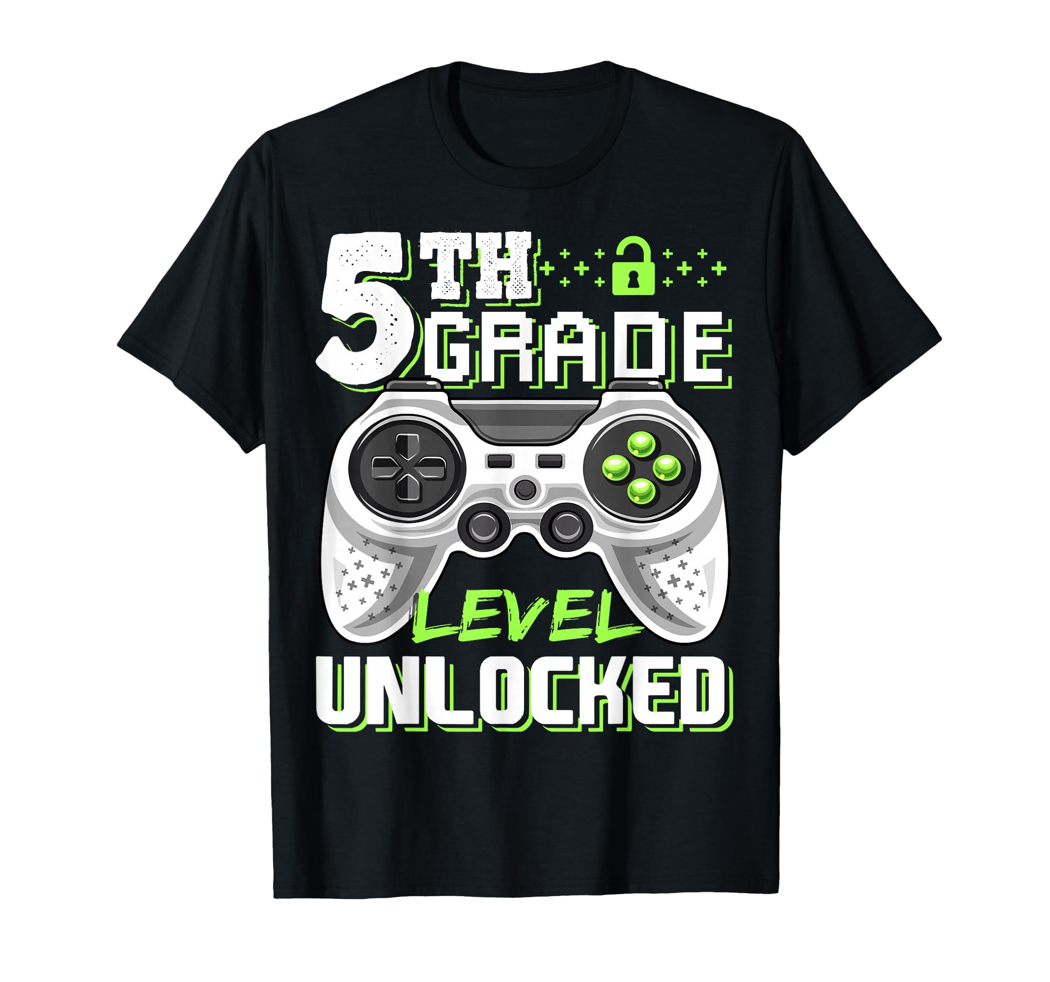 5th Grade Level Unlocked Video Game Back to School Boys T-Shirt