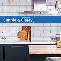 Vista 60 de LIDER LSWP-32M-W10P Placa sin tornillos acabado mate para interruptor, tamaño mediano de 2 segmentos de 4.88 x 4.92", policarbonato termoplástico