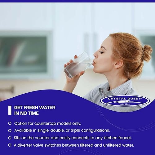 Miniatura 3 de Crystal Quest Sistema de filtro de agua de encimera de fluoruro único