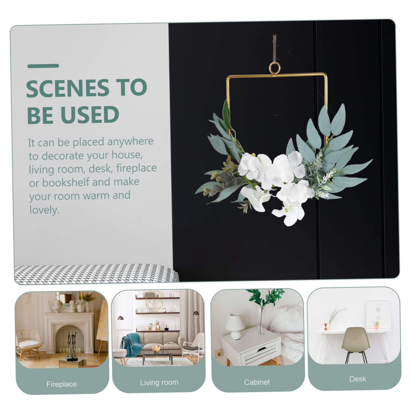 3 Piezas De Colgante De Puerta De Hierro Forjado Decoración Nórdica De Flores para Puerta Decoración De Rosas Decoraciones De Boda para Ceremonia Boda