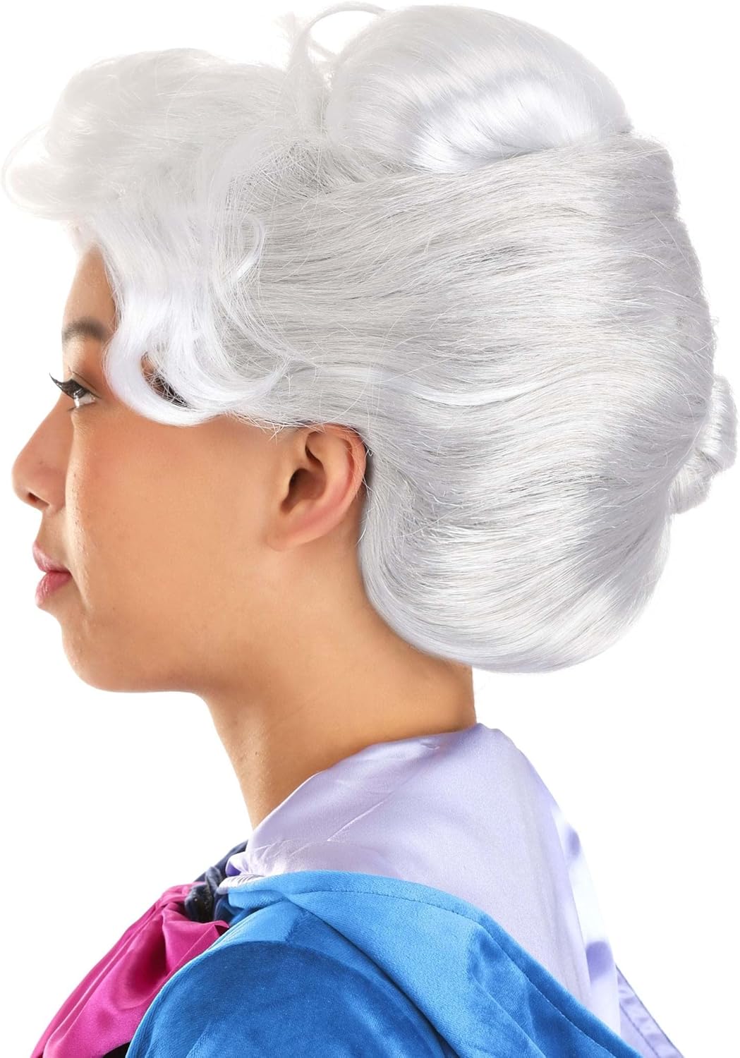 Disney Adult White Fairy Godmother Wig Womens, Cinderlla Fairy Godmother Womens Halloween Wigs ST