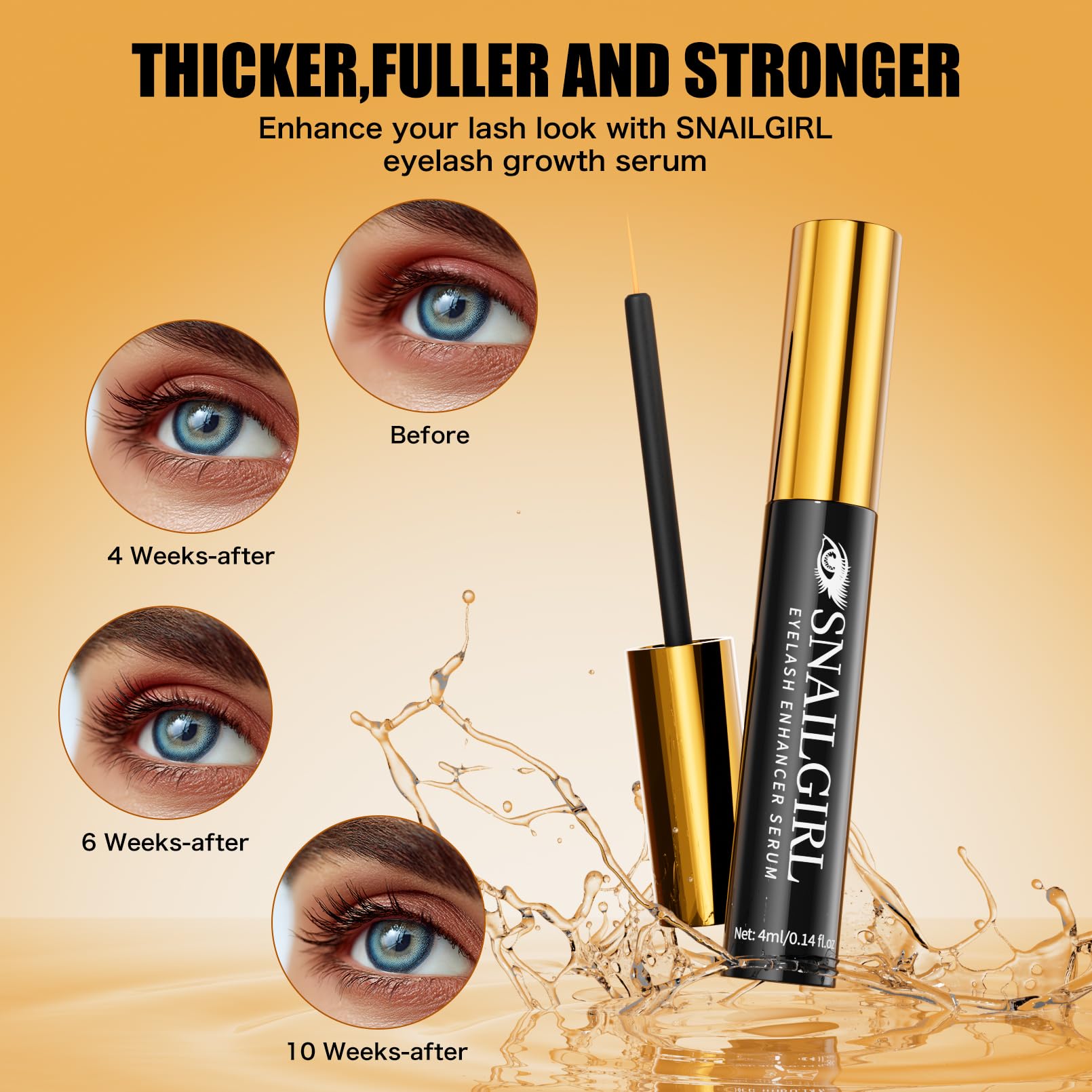 Eyelash Growth Serum for Mature Women, Multi-Peptide Prostaglandin-Free
