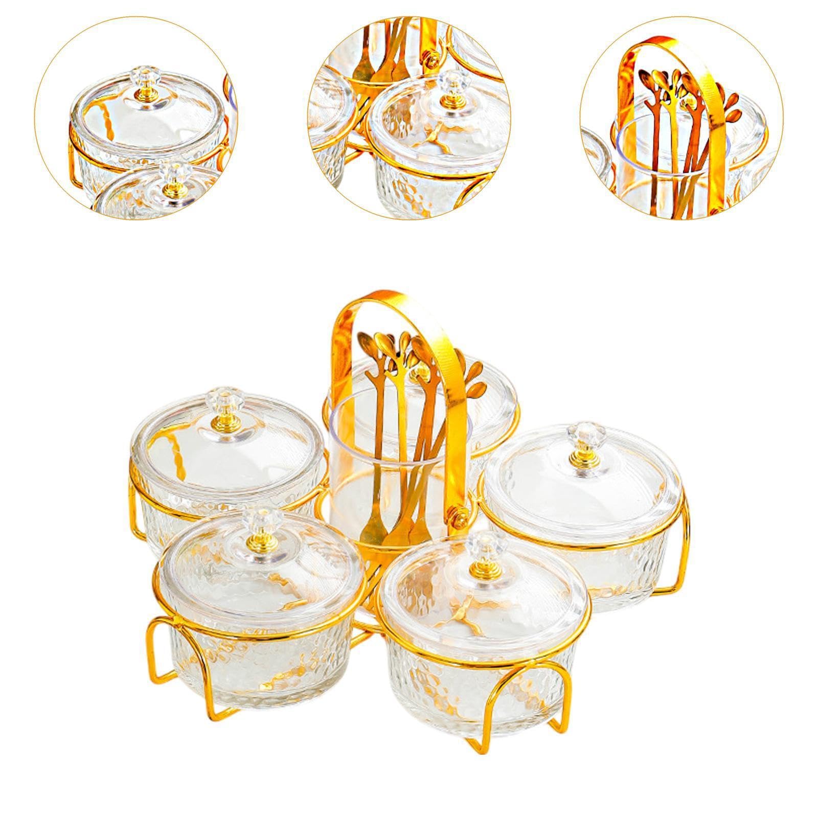 Plateau de Service Multifonctionnel pour collations Alliant fonctionnalité et Style. Présentoir à Fruits avec Couvercle. Plateau pour collations, Clair, 16 x 24 cm