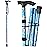 CLOKTA Folding Cane, 5-Level Adjustable Height Lightweight Portable Foldable Walking Canes with Wrist Strap and T Handle for Men Women Seniors (Floral Blue)