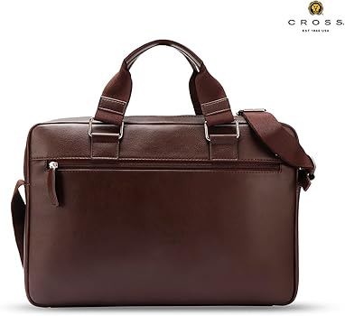 A3サイ✖︎4 A4×5 Buy Cross Brown Vegan Leather 15 Inch Laptop Briefcase Messenger